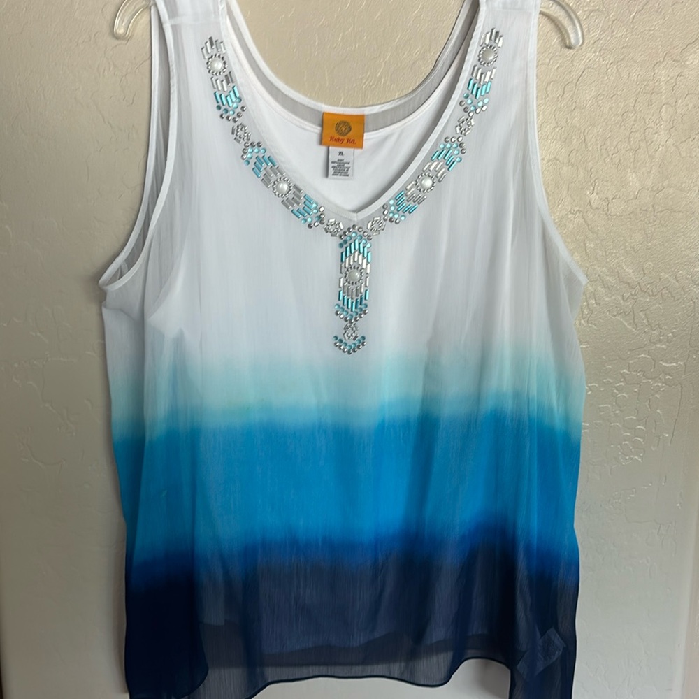 Ruby Rd Tank Top With Attached Camisole - image 1